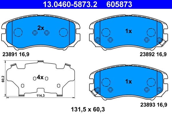 ATE Első fékbetét 13.0460-5873.2_ATE