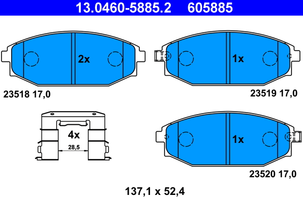 ATE Első fékbetét 13.0460-5885.2_ATE