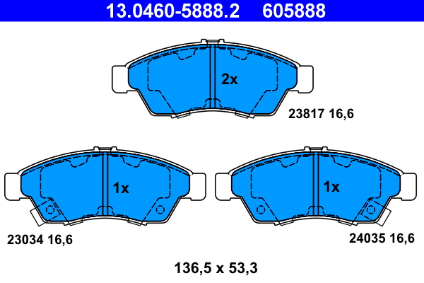 ATE Első fékbetét 13.0460-5888.2_ATE