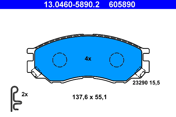 ATE Első fékbetét 13.0460-5890.2_ATE