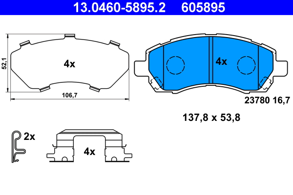 ATE 13.0460-5895.2_ATE Első fékbetét