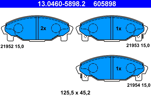 ATE Első fékbetét 13.0460-5898.2_ATE