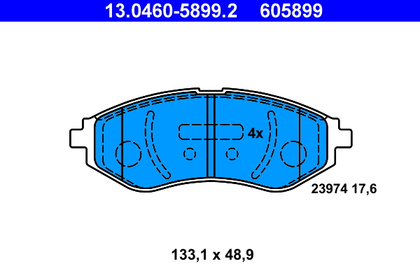 ATE Első fékbetét 13.0460-5899.2_ATE