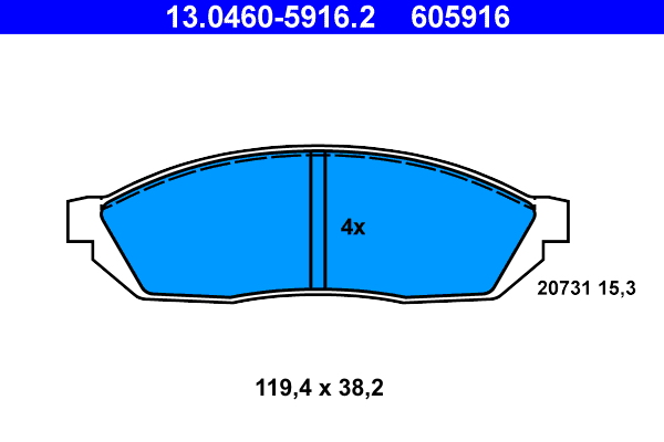 ATE Első fékbetét 13.0460-5916.2_ATE