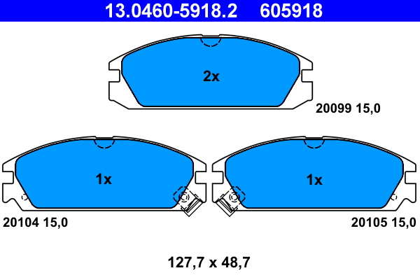 ATE Első fékbetét 13.0460-5918.2_ATE