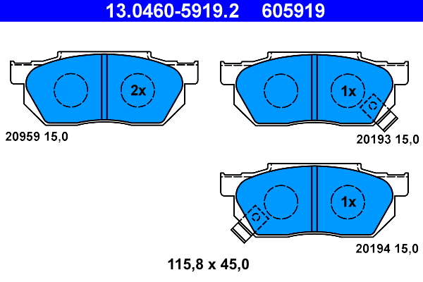 ATE Első fékbetét 13.0460-5919.2_ATE