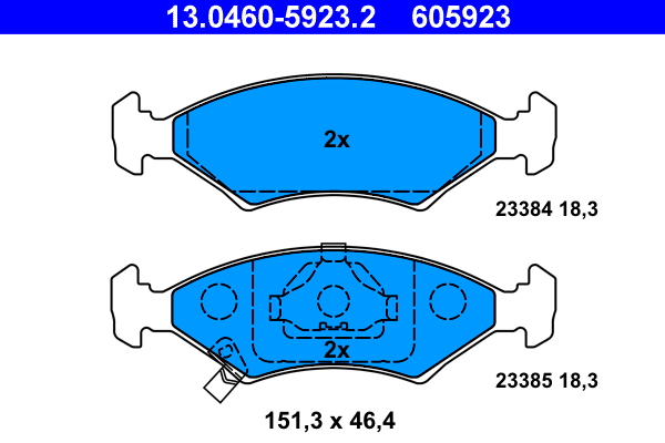 ATE Első fékbetét 13.0460-5923.2_ATE