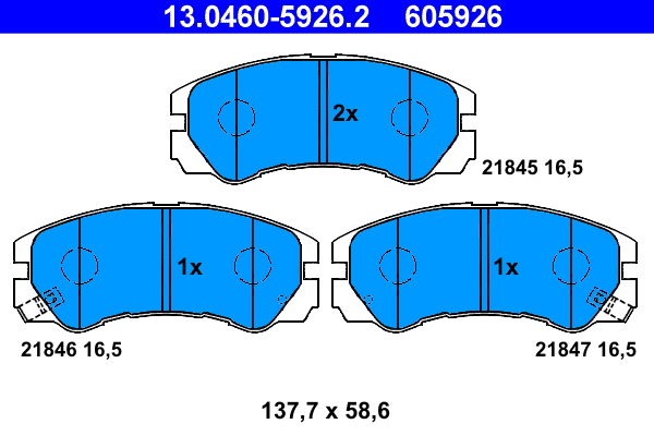 ATE Első fékbetét 13.0460-5926.2_ATE