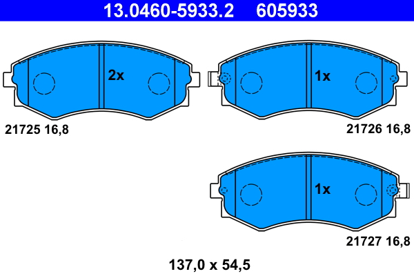 ATE Első fékbetét 13.0460-5933.2_ATE