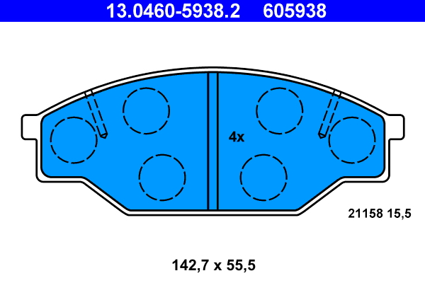 ATE Első fékbetét 13.0460-5938.2_ATE