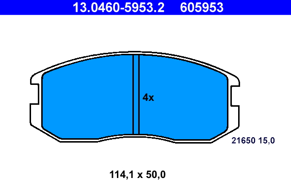 ATE Első fékbetét 13.0460-5953.2_ATE