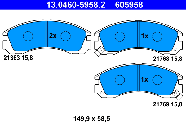 ATE Első fékbetét 13.0460-5958.2_ATE