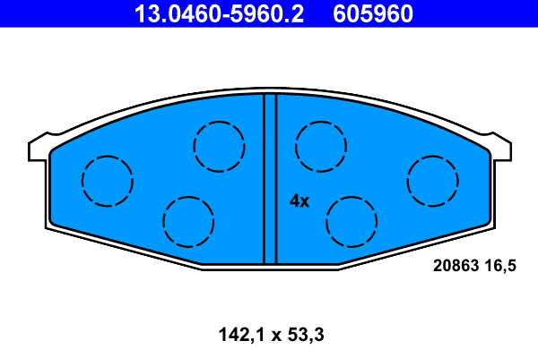 ATE Első fékbetét 13.0460-5960.2_ATE