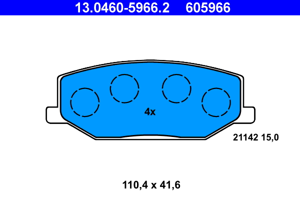 ATE Első fékbetét 13.0460-5966.2_ATE