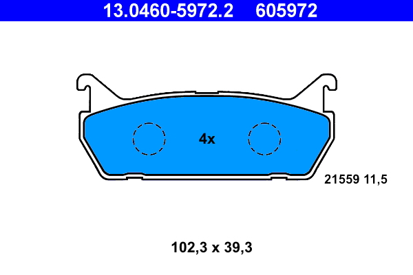 ATE Hátsó fékbetét 13.0460-5972.2_ATE