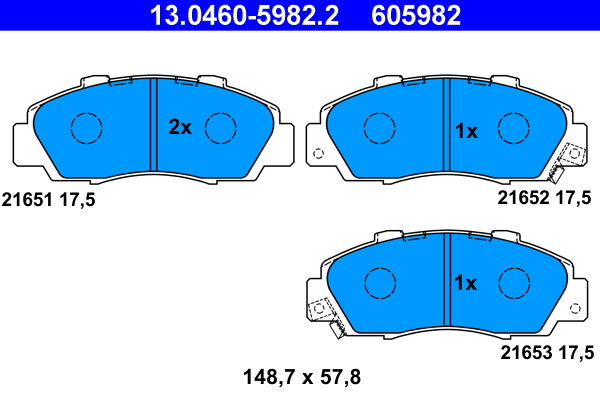 ATE Első fékbetét 13.0460-5982.2_ATE