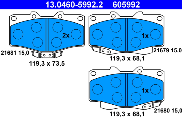 ATE Első fékbetét 13.0460-5992.2_ATE