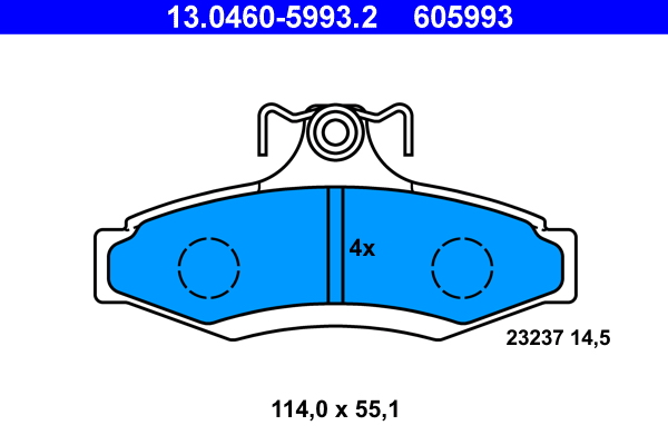 ATE Hátsó fékbetét 13.0460-5993.2_ATE