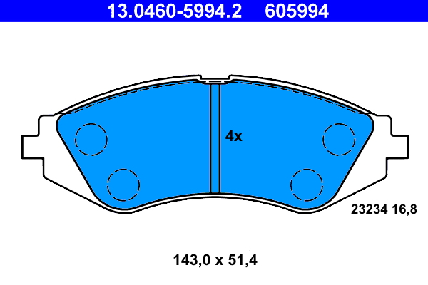 ATE Első fékbetét 13.0460-5994.2_ATE