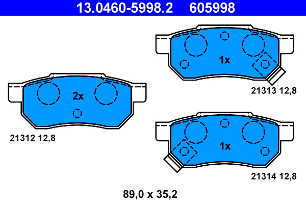 ATE Hátsó fékbetét 13.0460-5998.2_ATE