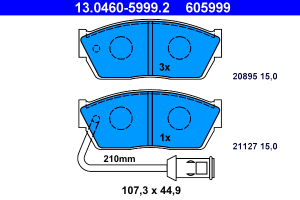 ATE Első fékbetét 13.0460-5999.2_ATE