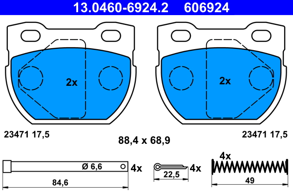 ATE Hátsó fékbetét 13.0460-6924.2_ATE