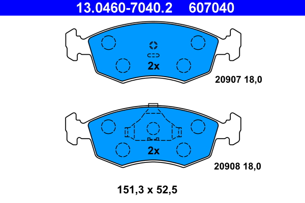 ATE Első fékbetét 13.0460-7040.2_ATE