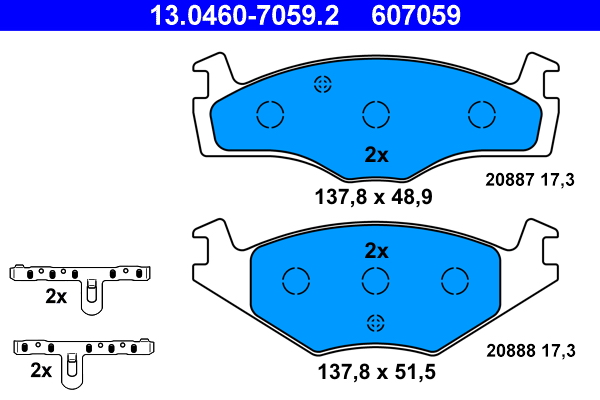 ATE Első fékbetét 13.0460-7059.2_ATE