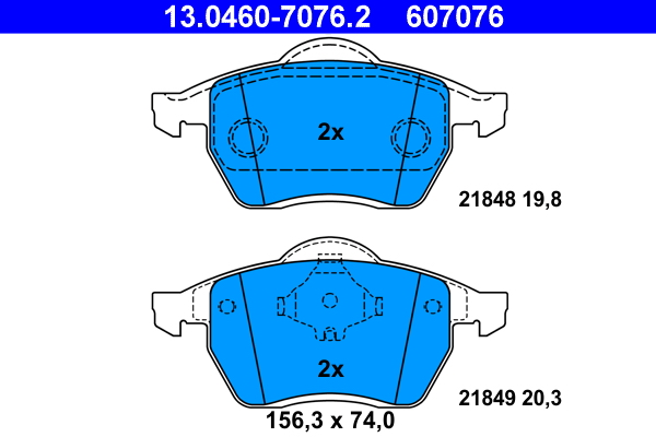 ATE Első fékbetét 13.0460-7076.2_ATE