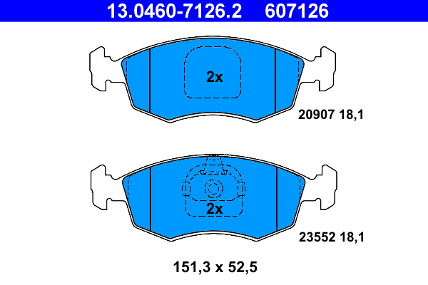 ATE Első fékbetét 13.0460-7126.2_ATE