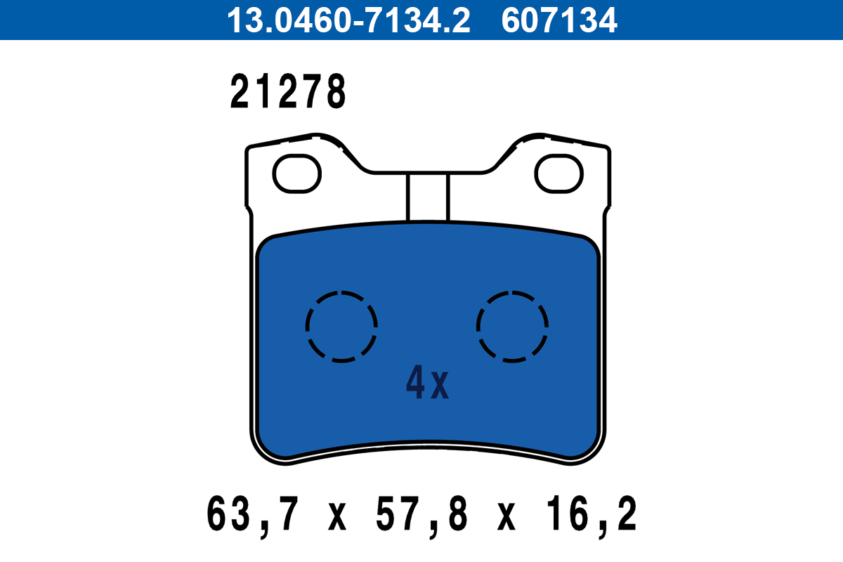 ATE Hátsó fékbetét 13.0460-7134.2_ATE