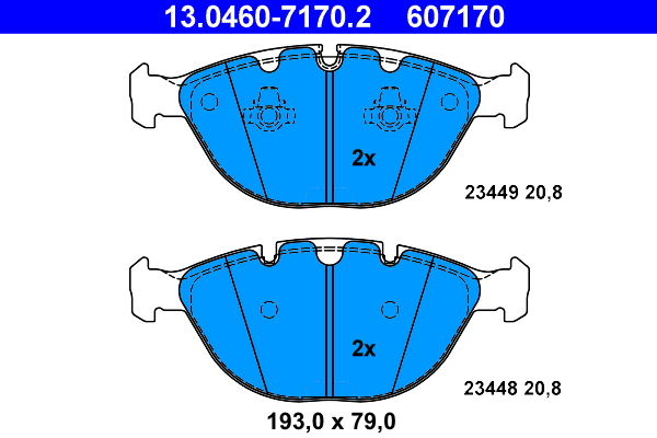 ATE Első fékbetét 13.0460-7170.2_ATE