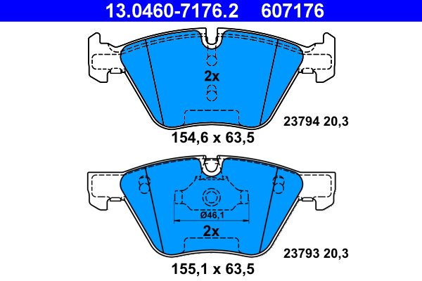 ATE Első fékbetét 13.0460-7176.2_ATE