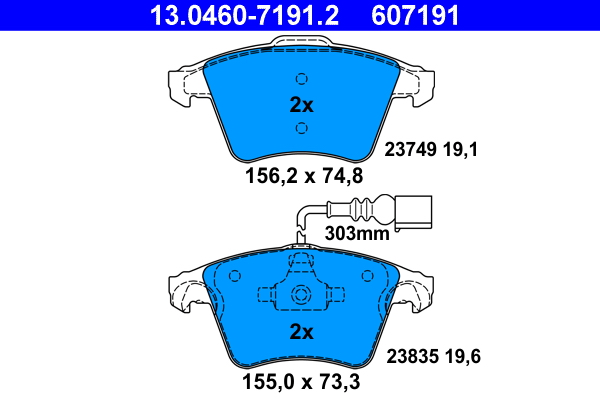 ATE Első fékbetét 13.0460-7191.2_ATE