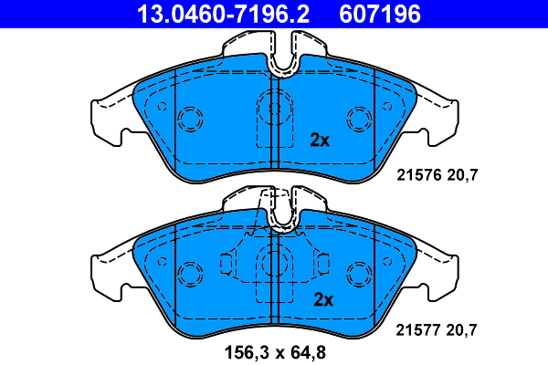 ATE Első fékbetét 13.0460-7196.2_ATE