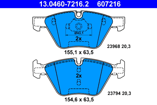 ATE Első fékbetét 13.0460-7216.2_ATE