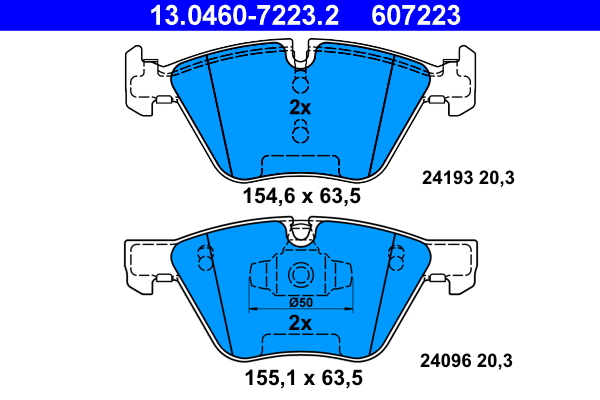 ATE Első fékbetét 13.0460-7223.2_ATE