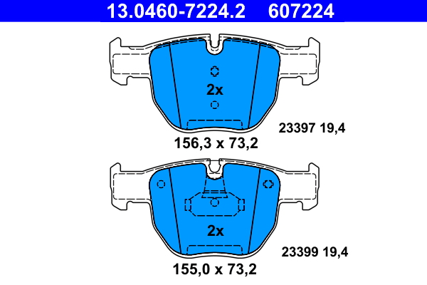 ATE Első fékbetét 13.0460-7224.2_ATE