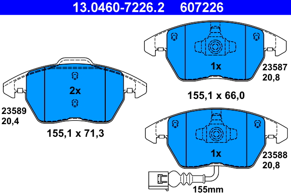 ATE Első fékbetét 13.0460-7226.2_ATE