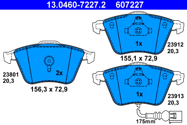 ATE Első fékbetét 13.0460-7227.2_ATE