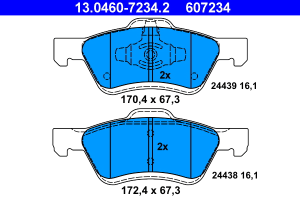 ATE Első fékbetét 13.0460-7234.2_ATE