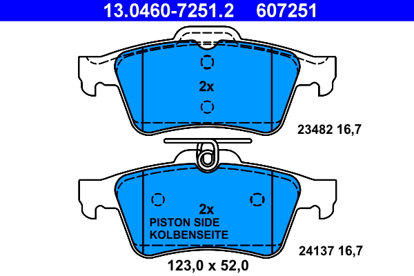 ATE Hátsó fékbetét 13.0460-7251.2_ATE
