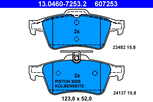 ATE Hátsó fékbetét 13.0460-7253.2_ATE
