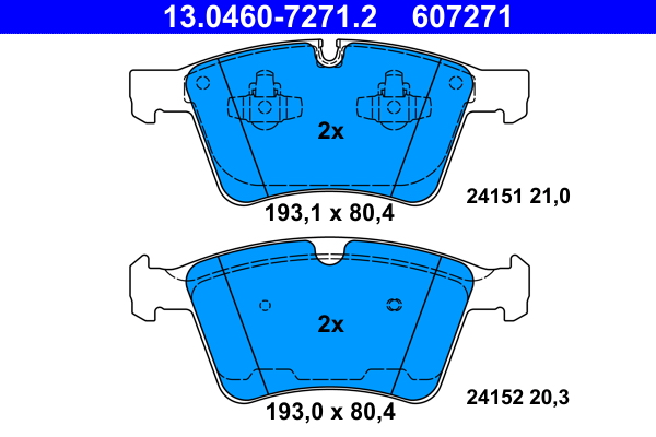 ATE Első fékbetét 13.0460-7271.2_ATE