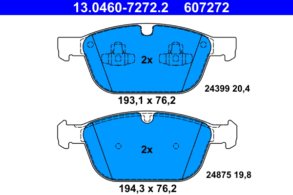 ATE Első fékbetét 13.0460-7272.2_ATE