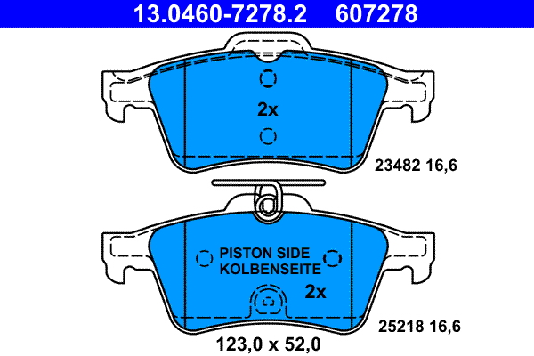 ATE Hátsó fékbetét 13.0460-7278.2_ATE