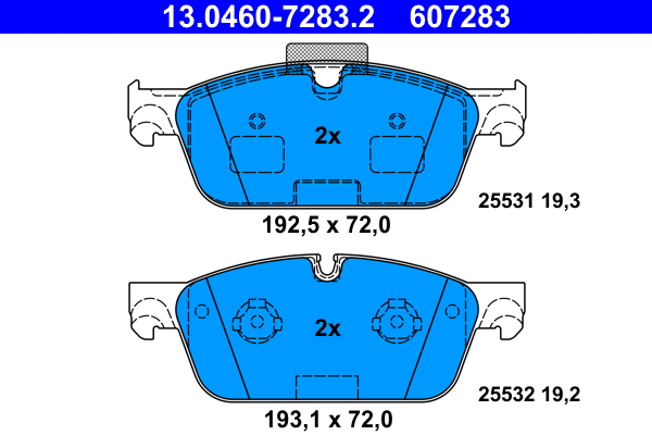 ATE Első fékbetét 13.0460-7283.2_ATE