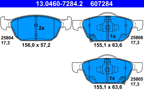 ATE Első fékbetét 13.0460-7284.2_ATE