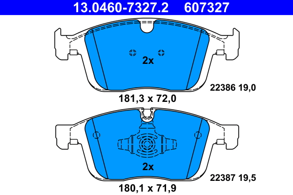 ATE Első fékbetét 13.0460-7327.2_ATE