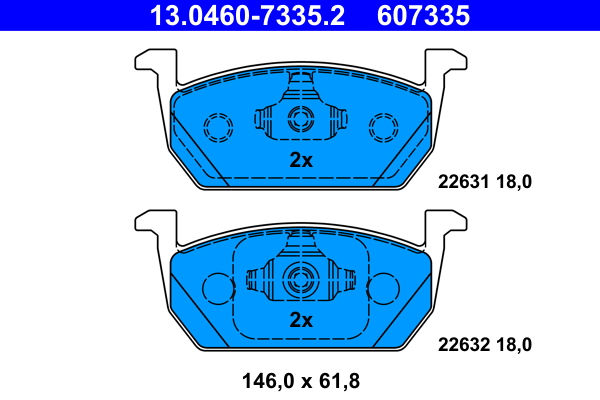 ATE Fékbetét, mind 13.0460-7335.2_ATE